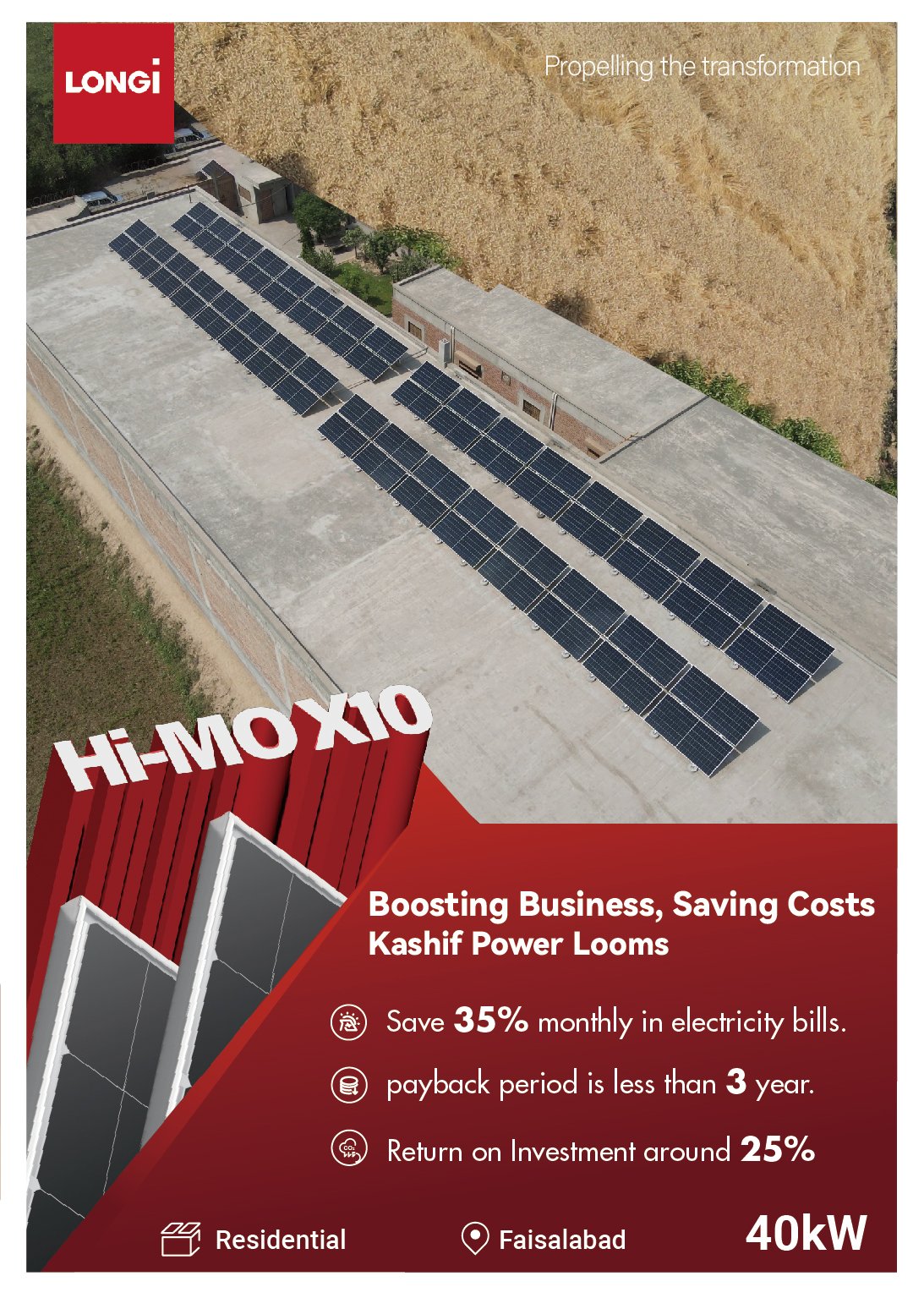 40 kW LONGi solar agricultural tubewell project Pakistan
